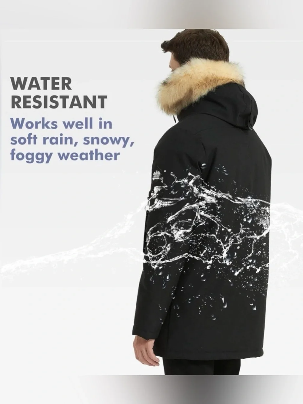PUREMSX X4709- Men's Vegan Down Insulated Navy Jacket Parka